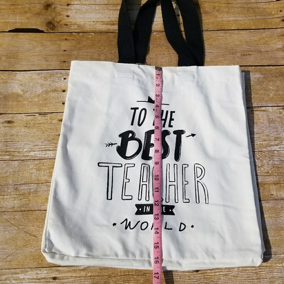 NWT Best Teacher in the World tote bag - Picture 2 of 6